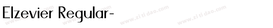 Elzevier Regular字体转换